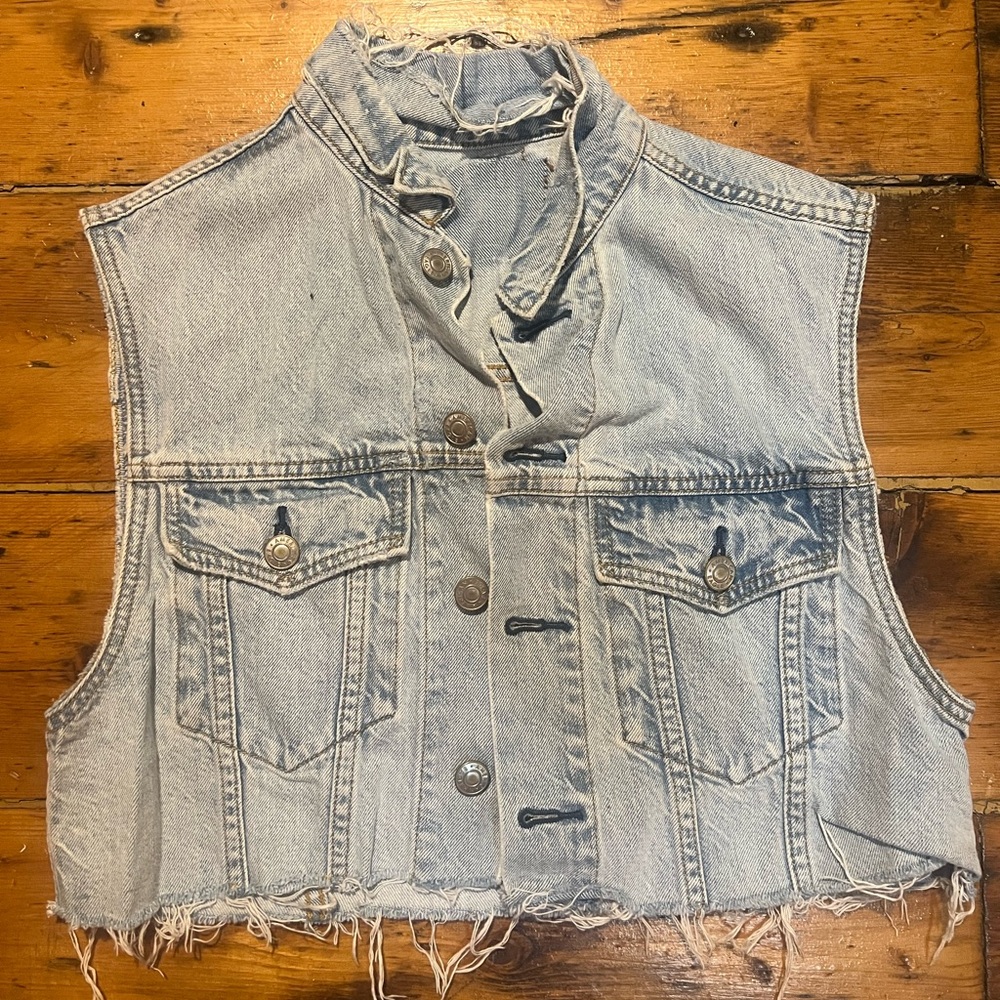 Light Blue Denim Vest